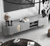 Antigua Luxurious Gray Media Cabinet - Northern Interiors